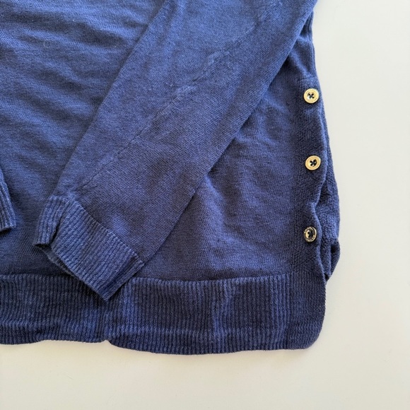 Lilly Pulitzer- 100% Linen V Neck Sweater-Spring-Nautical-Pull over-Women’s M - Picture 7 of 13